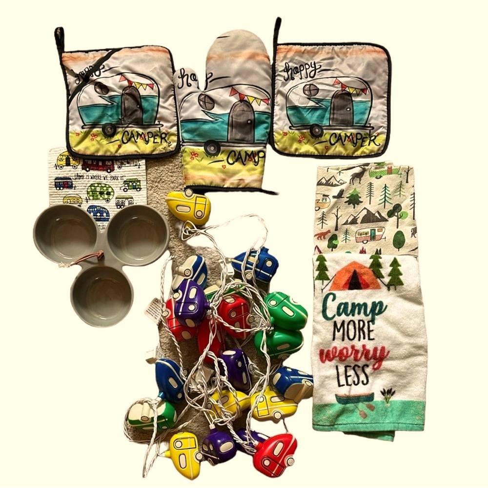 JUST IN TIME FOR SUMMER!!! Camper’s Delight. Misc. Items w. Camper Theme!